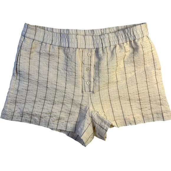 Zara Women’s Wrinkle Effect Striped Shorts Size Small Light Airy Bohocore - Picture 4 of 14